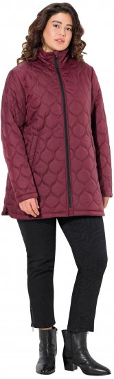 Ulla Popken HYPRAR Water-Repellent Quilted Jacket Wine Red - Takit - 