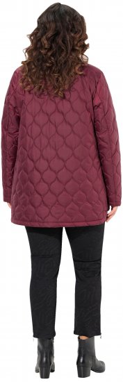 Ulla Popken HYPRAR Water-Repellent Quilted Jacket Wine Red - Takit - 