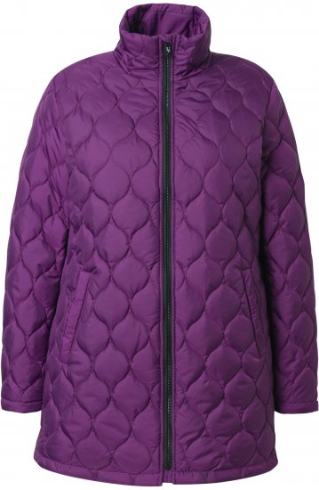 Ulla Popken HYPRAR Water-Repellent Quilted Jacket Plum - Takit - 