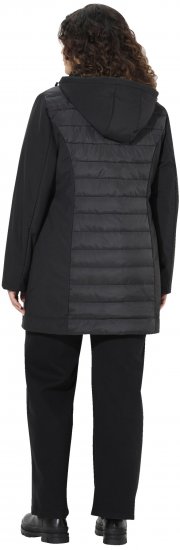 Ulla Popken HYPRAR Mixed Texture Water-Repellent Jacket Black - Takit - 