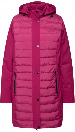 Ulla Popken HYPRAR Mixed Texture Water-Repellent Jacket Ruby - Takit - 