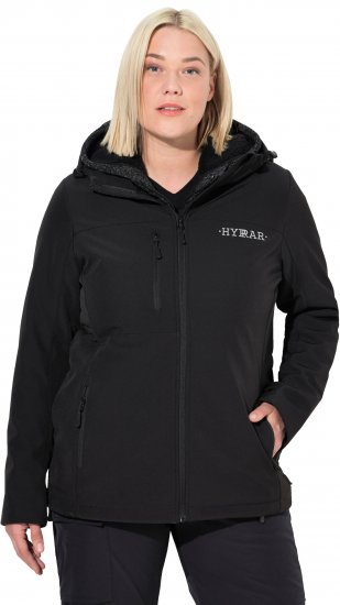 Ulla Popken HYPRAR Softshell Fleece Lined Jacket Black - Takit - 