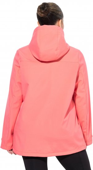 Ulla Popken HYPRAR Softshell Fleece Lined Jacket Coral - Takit - 