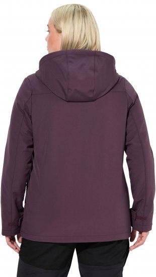 Ulla Popken HYPRAR Softshell Fleece Lined Jacket Dark Blackberry - Vyöt - 