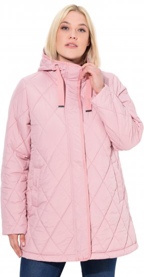 Ulla Popken HYPRAR Quilted Water-Repellent Jacket Soft Dusty Rose - Takit - 