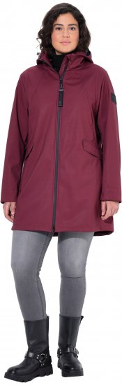 Ulla Popken HYPRAR Water Repellent Softshell Jacket Cherry - Takit - 