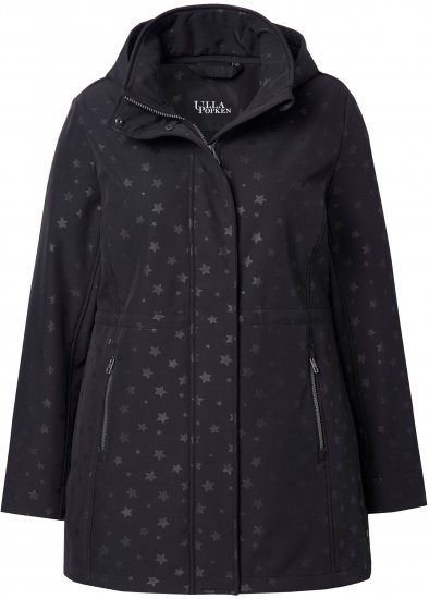 Ulla Popken HYPRAR Star Print Softshell Jacket Black - Takit - 