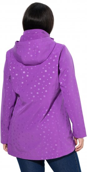 Ulla Popken HYPRAR Star Print Softshell Jacket Purple - Takit - 