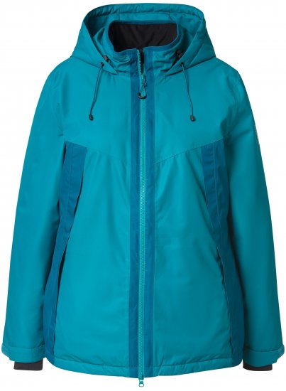 Ulla Popken HYPRAR Triple Function Two-Tone Ski Jacket Emerald Blue - Takit - 