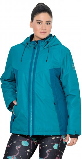 Ulla Popken HYPRAR Triple Function Two-Tone Ski Jacket Emerald Blue - Takit - 