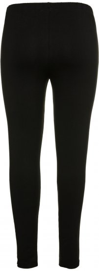 Ulla Popken Basic Stretch Knit Ankle Length Leggings Black - Naisten farkut ja housut isot koot - 