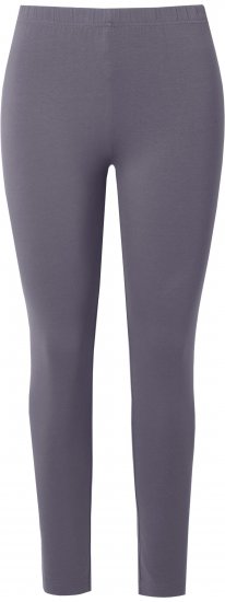 Ulla Popken Basic Stretch Knit Ankle Length Leggings Dark Grey - Naisten farkut ja housut isot koot - 