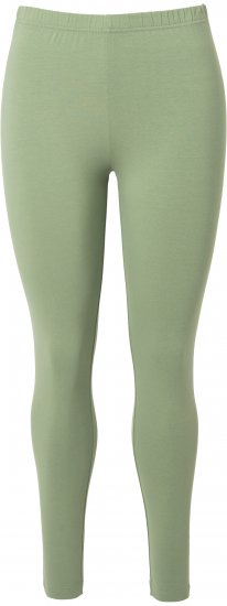 Ulla Popken Basic Stretch Knit Ankle Length Leggings Olive - Naisten farkut ja housut isot koot - 