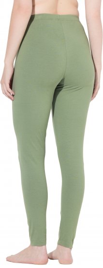 Ulla Popken Basic Stretch Knit Ankle Length Leggings Olive - Naisten farkut ja housut isot koot - 