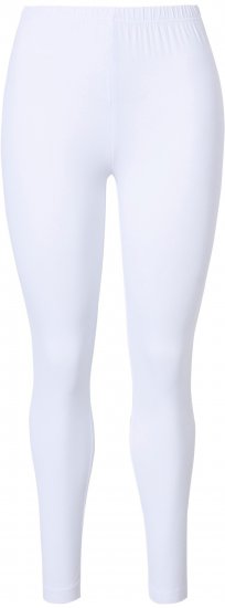Ulla Popken Basic Stretch Knit Ankle Length Leggings Snow White - Naisten farkut ja housut isot koot - 