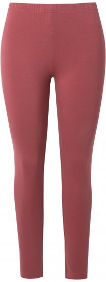 Ulla Popken Basic Stretch Knit Ankle Length Leggings Brick Red - Naisten farkut ja housut isot koot - 