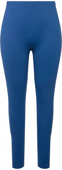Ulla Popken Basic Stretch Knit Ankle Length Leggings Grey Blue - Naisten farkut ja housut isot koot - 