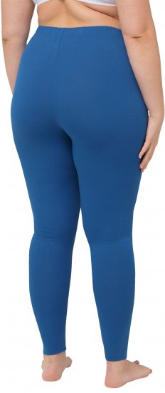 Ulla Popken Basic Stretch Knit Ankle Length Leggings Grey Blue - Naisten farkut ja housut isot koot - 