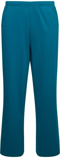 Ulla Popken Pull On Knit Straight Leg Pocket Pants Dark Petrol - Naisten vaatteet isot koot - 