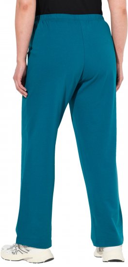 Ulla Popken Pull On Knit Straight Leg Pocket Pants Dark Petrol - Naisten vaatteet isot koot - 