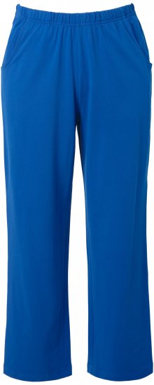 Ulla Popken Pull On Knit Straight Leg Pocket Pants Denim Blue - Naisten vaatteet isot koot - 