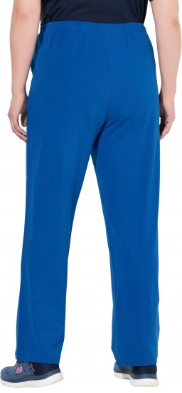 Ulla Popken Pull On Knit Straight Leg Pocket Pants Denim Blue - Naisten vaatteet isot koot - 