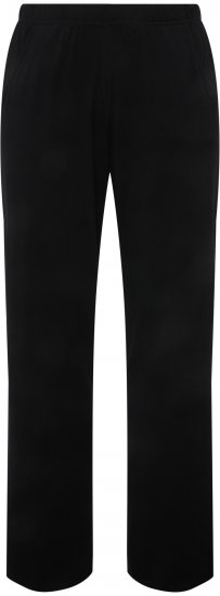 Ulla Popken Bootcut Elastic Waist Cotton French Terry Sport Pants Black - Farkut & Housut Isoissa Koissa – Plus Size - 