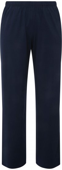 Ulla Popken Bootcut Elastic Waist Cotton French Terry Sport Pants Night Blue - Farkut & Housut Isoissa Koissa – Plus Size - 
