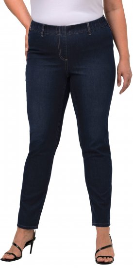 Ulla Popken Denim Look All Elastic Pocket Sienna Jeggings Dark Blue Denim - Farkut & Housut Isoissa Koissa – Plus Size - 