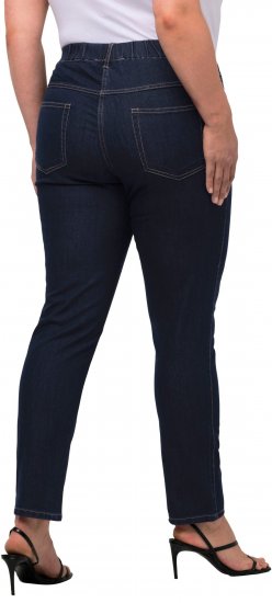 Ulla Popken Denim Look All Elastic Pocket Sienna Jeggings Dark Blue Denim - Farkut & Housut Isoissa Koissa – Plus Size - 