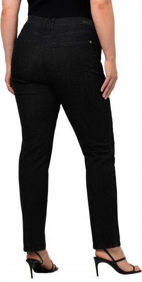 Ulla Popken Sammy Fit Slim Leg Stretch Jeans Black - Naisten farkut ja housut isot koot - 