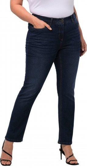 Ulla Popken Sammy Fit Slim Leg Stretch Jeans Blue Denim - Naisten farkut ja housut isot koot - 