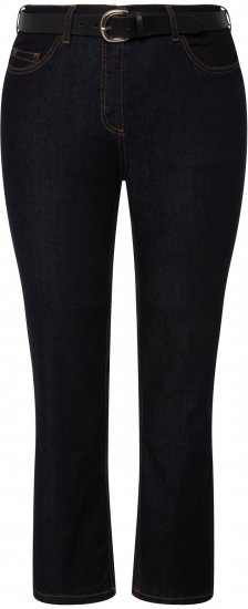 Ulla Popken Sammy Fit Slim Leg Stretch Jeans Dark Blue Denim - Naisten farkut ja housut isot koot - 