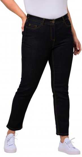 Ulla Popken Sammy Fit Slim Leg Stretch Jeans Dark Blue Denim - Naisten farkut ja housut isot koot - 