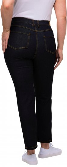 Ulla Popken Sammy Fit Slim Leg Stretch Jeans Dark Blue Denim - Naisten farkut ja housut isot koot - 