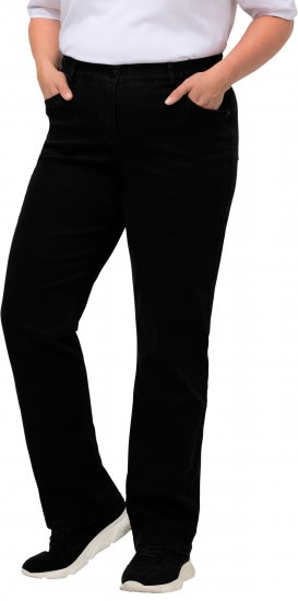 Ulla Popken Straight Leg Mandy Fit Stretch Jeans Black - Naisten farkut ja housut isot koot - 