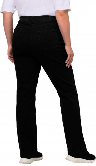 Ulla Popken Straight Leg Mandy Fit Stretch Jeans Black - Naisten farkut ja housut isot koot - 