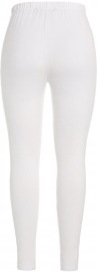 Ulla Popken Quick Dry Moisture Wicking Stretch Ski Leggings Snow White - Naisten farkut ja housut isot koot - 
