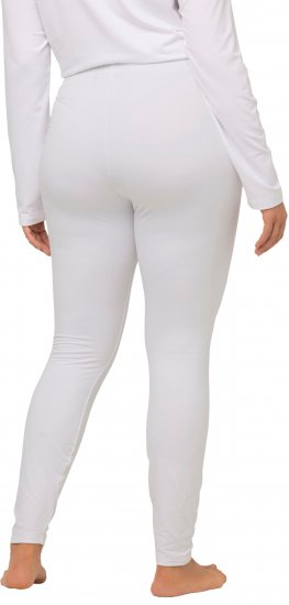 Ulla Popken Quick Dry Moisture Wicking Stretch Ski Leggings Snow White - Naisten farkut ja housut isot koot - 