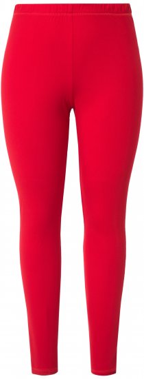 Ulla Popken Quick Dry Moisture Wicking Stretch Ski Leggings Salsa Red - Naisten farkut ja housut isot koot - 