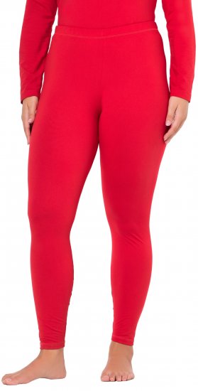 Ulla Popken Quick Dry Moisture Wicking Stretch Ski Leggings Salsa Red - Naisten farkut ja housut isot koot - 