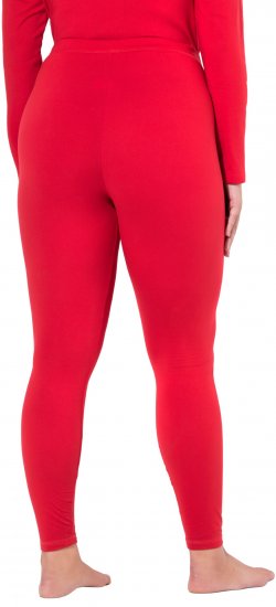 Ulla Popken Quick Dry Moisture Wicking Stretch Ski Leggings Salsa Red - Naisten farkut ja housut isot koot - 