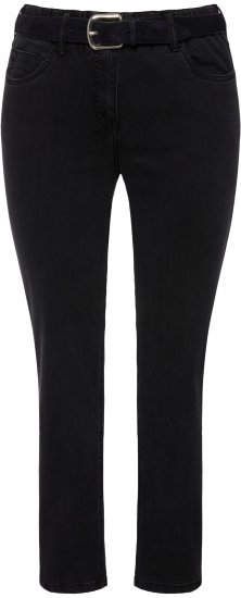 Ulla Popken Stretch Sarah Fit Skinny Jeans Black - Naisten farkut ja housut isot koot - 