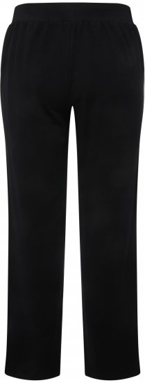 Ulla Popken Side Stripe Adjustable Drawstring Waist Joggers Black - Naisten farkut ja housut isot koot - 
