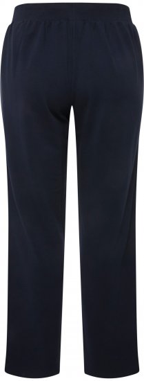 Ulla Popken Side Stripe Adjustable Drawstring Waist Joggers Navy - Farkut & Housut Isoissa Koissa – Plus Size - 