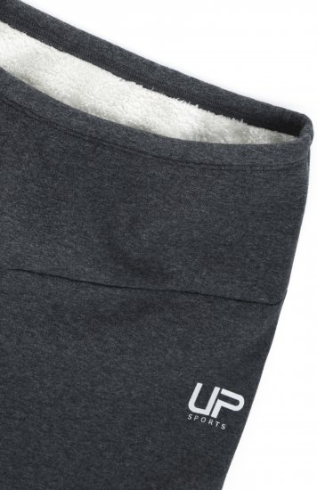 Ulla Popken Faux Fur Lined Stretch Leggings Charcoal - Farkut & Housut Isoissa Koissa – Plus Size - 