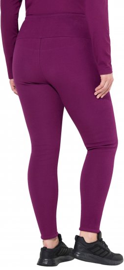 Ulla Popken Faux Fur Lined Stretch Leggings Pink Berry - Naisten farkut ja housut isot koot - 