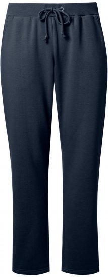 Ulla Popken Basic Drawstring Elastic Waist Cotton Blend Joggers Navy - Farkut & Housut Isoissa Koissa – Plus Size - 