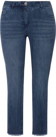 Ulla Popken Positive Thoughts Slim Leg Sarah Fit Stretch Jeans Blue Denim - Naisten vaatteet isot koot - 