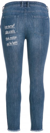 Ulla Popken Positive Thoughts Slim Leg Sarah Fit Stretch Jeans Blue Denim - Naisten vaatteet isot koot - 